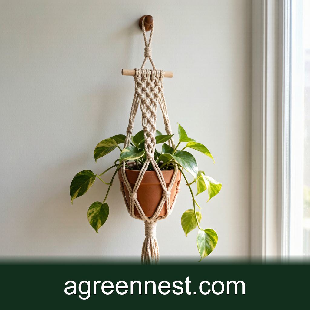 DIY Plant Projects — Make a Macrame Plant Hanger (No Loom Needed)